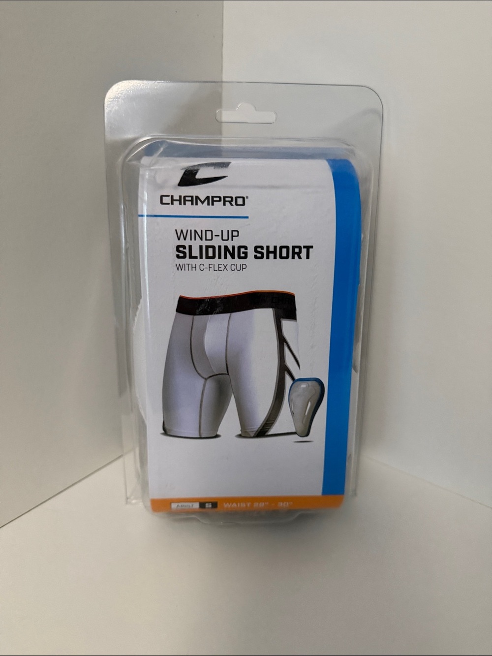 Champro Wind-Up Sliding Short for Men in  white- Baseball Cup & Shorts